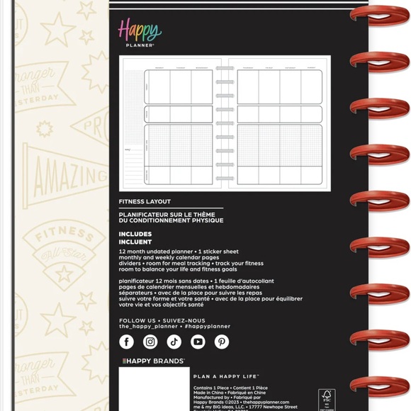 New Happy Planner Undated Fitness Planner - Picture 4 of 6